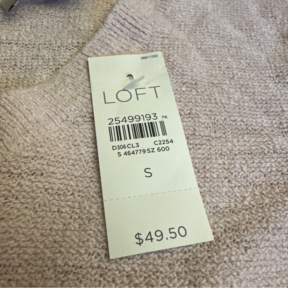 New LOFT Size Small‎ Light Pink Sweater Cotton Blend Valentines Day Office 💕 - Picture 2 of 7